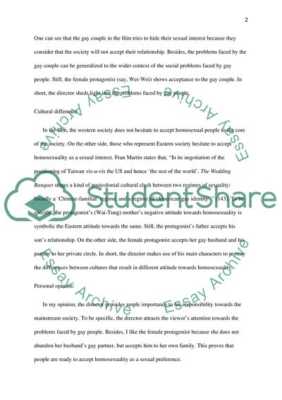 The wedding banquet by Ang Lee