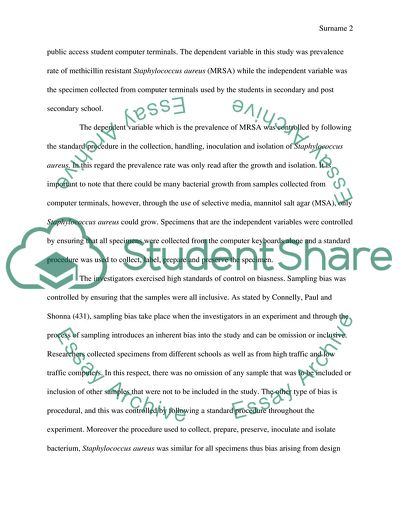 Methicillin Resistant Staphylococci Bacteria