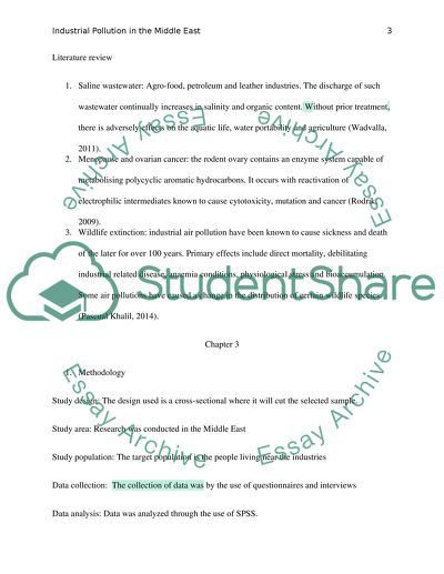 Industrial Pollution in the Middle East