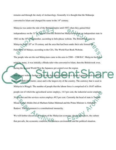 Major Information about Malaysia