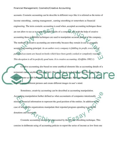 An overview of the concept of cosmetic accounting