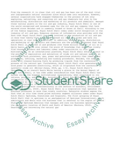 International Business: Royal Dutch Shell