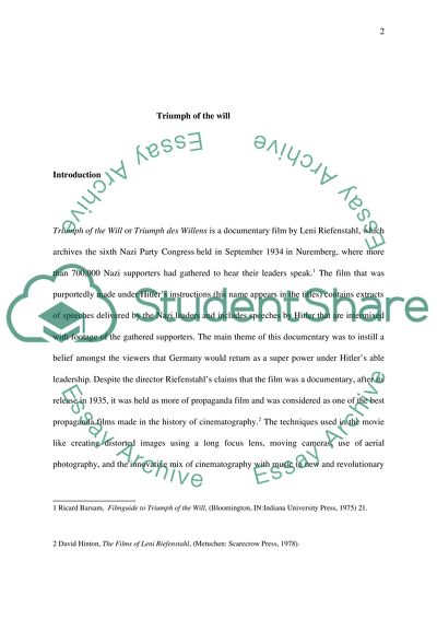 Triumph of The Will - film by Leni Riefenstahl