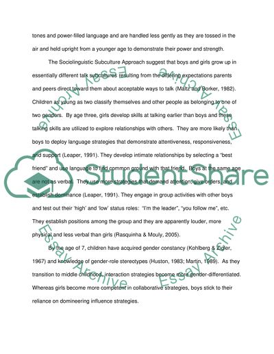 Gender Differences in the Workplace