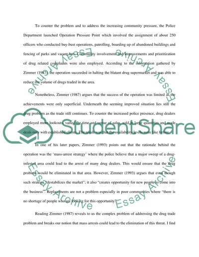 Operation Pressure Point.The Drug Trade Problem