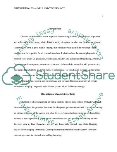 Distribution Channels and Technology