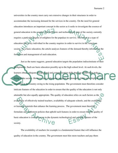 Fundamental Factors of Education