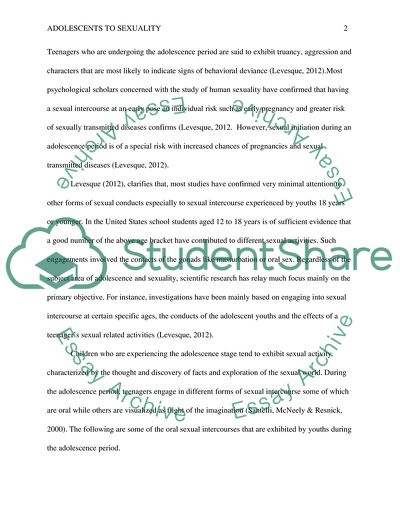 Exposing Adolescents to Sexual Conduct