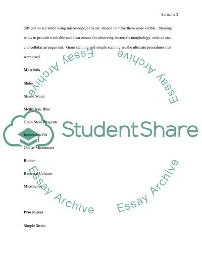 Simple staining and Gram staining