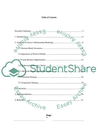 Relationship Marketing in Lenovo