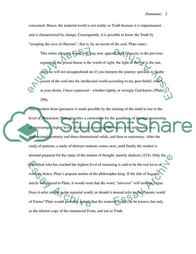 The Truth, the Universe, and a Grain of Salt: Two Views by Plato and Carl Sagan