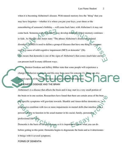 Recognizing the Signs of Alzheimers Disease in its Prevention