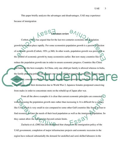 Advantages and Disadvantages of the Immigration Policy of the United Arab Emirates