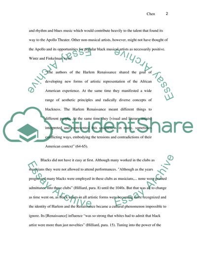 The Apollo Theater: Artistic Pantheon of the Harlem Renaissance