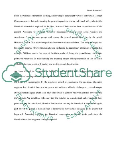 Respond to classmates