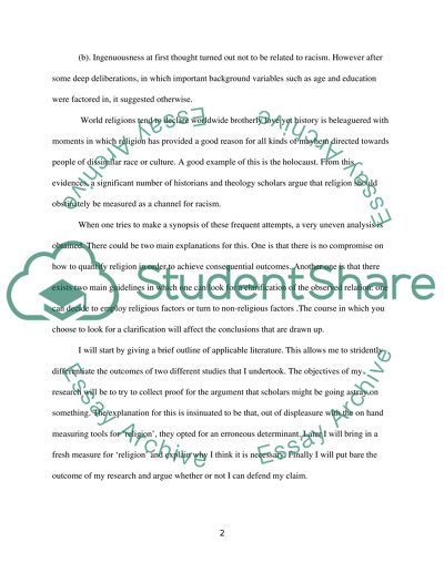 Martin Luther King and Relation between Religion and Racism