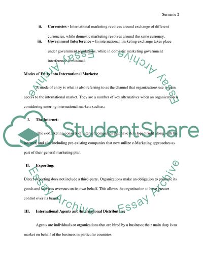 Differences between International Marketing and Domestic Marketing