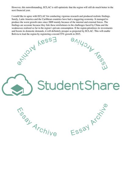 The Economic Growth in Latin America and the Caribbean