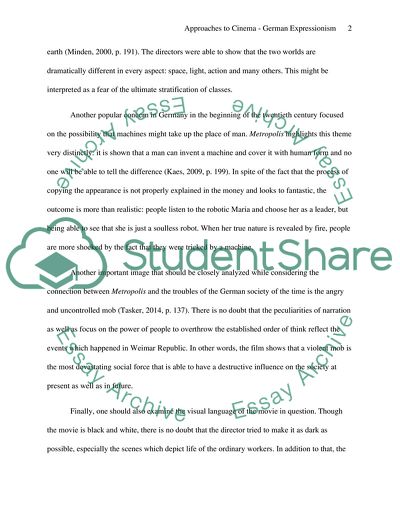 Approaches to Cinema - German Expressionism