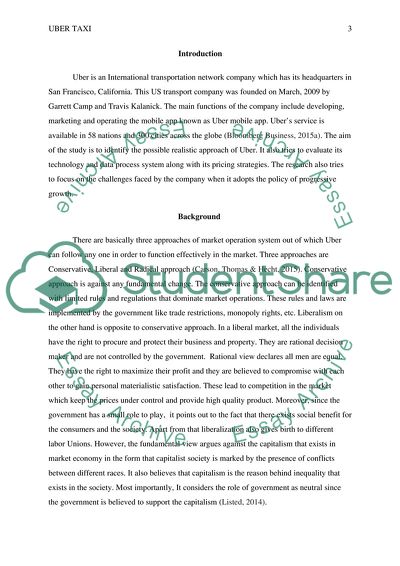 Possible Realistic Approach of Uber