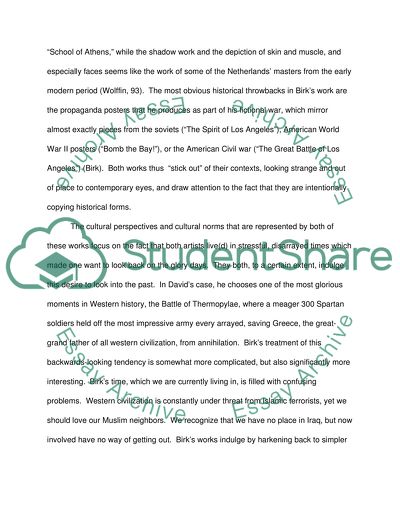 Jacque-Louis David Compared to Sandow Birk