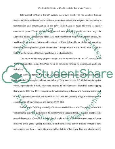 Clash of Civilizations: Conflicts of the Twentieth Century