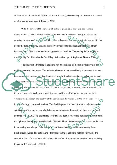 Telenursing: The Future Is Now