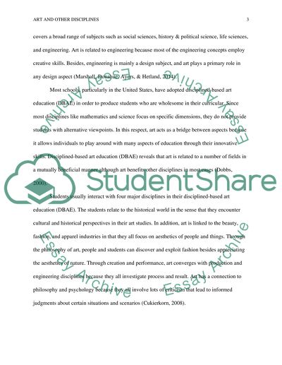 Connection between Art and Other Subjects