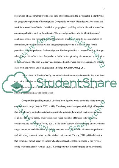 How Geographical Profiling Can Help in the Investigation of Crimes and the Identification of Criminals