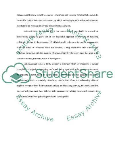 What is enlightenment by Kant