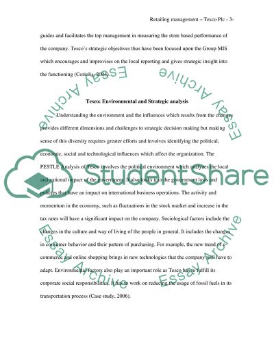 Environmental and Strategic Analysis of Tesco