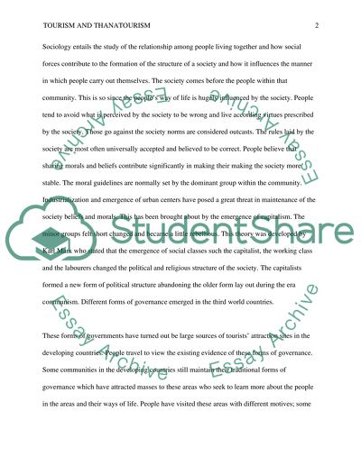 Sports Tourism and Thanatourism