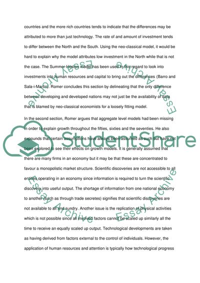 Endogenous Growth Theory