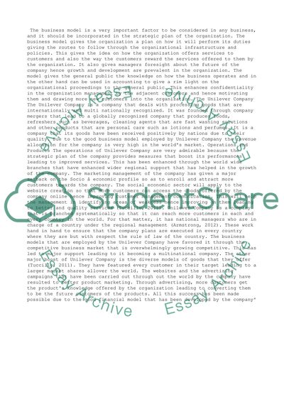 The Unilever Company