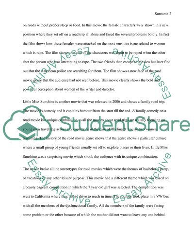 Genre report on road movies