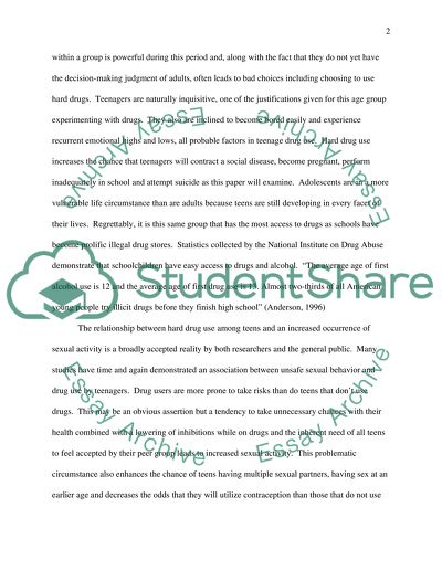 Drug Control and Experimentation with Drugs