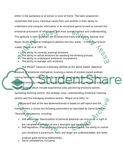 Emotional Intelligence and Employee Productivity