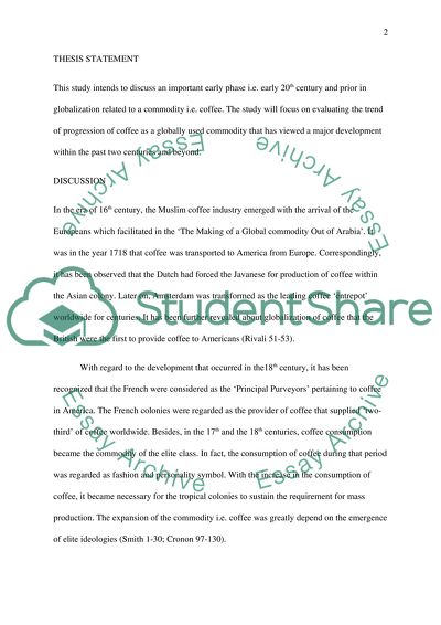 Globalization of one commodity