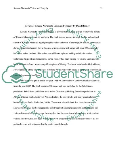 Vision and Tragedy by David Rooney