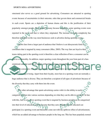 Sports media advertising