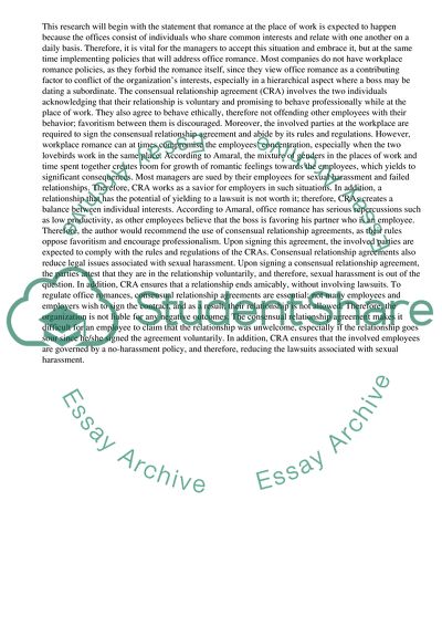 Consensual Relationship Agreements