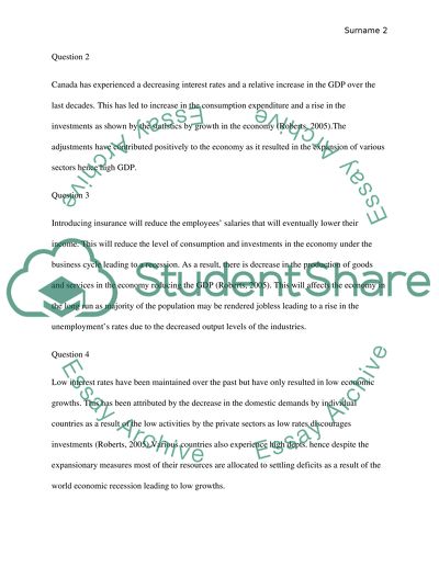 Macro Economics questions
