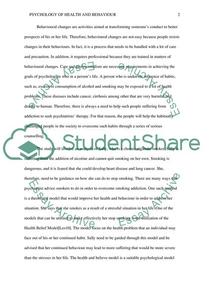 Psychology of Health and Behavior