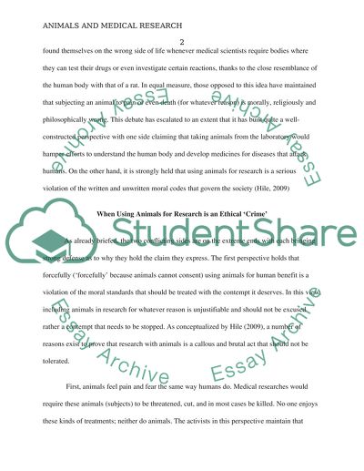 Should Animals be used in Medical Research