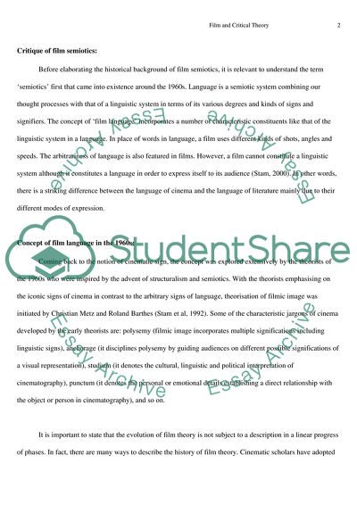 Semiotics of Cinema and Film Theory