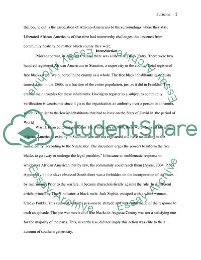 Civils Wars in augusta and Franklin Counties