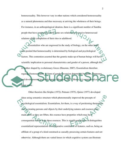 Concept of Essentialism