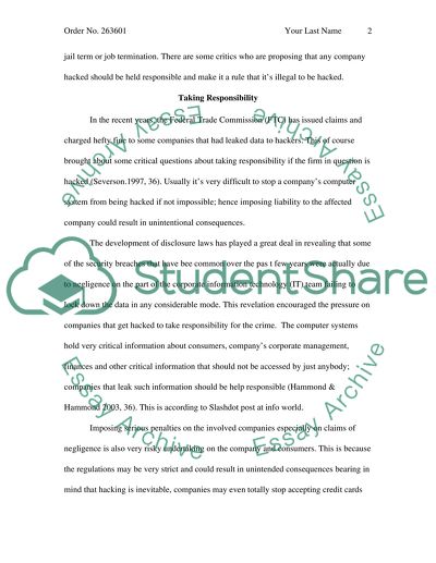 Leaks and Hacks. When Is It Illegal To Get Hacked