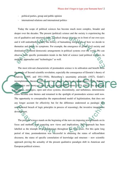 Political Science: Scope and Methods