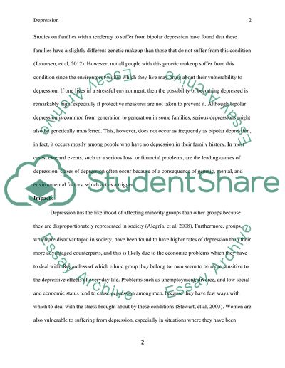 Depression. Its Impacts/ Treatment/ Counseling